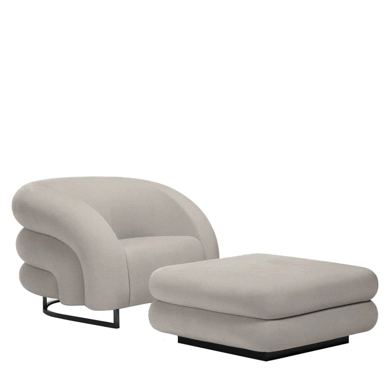 Armani Casa Armchairs<Baloon Armchair With Footrest