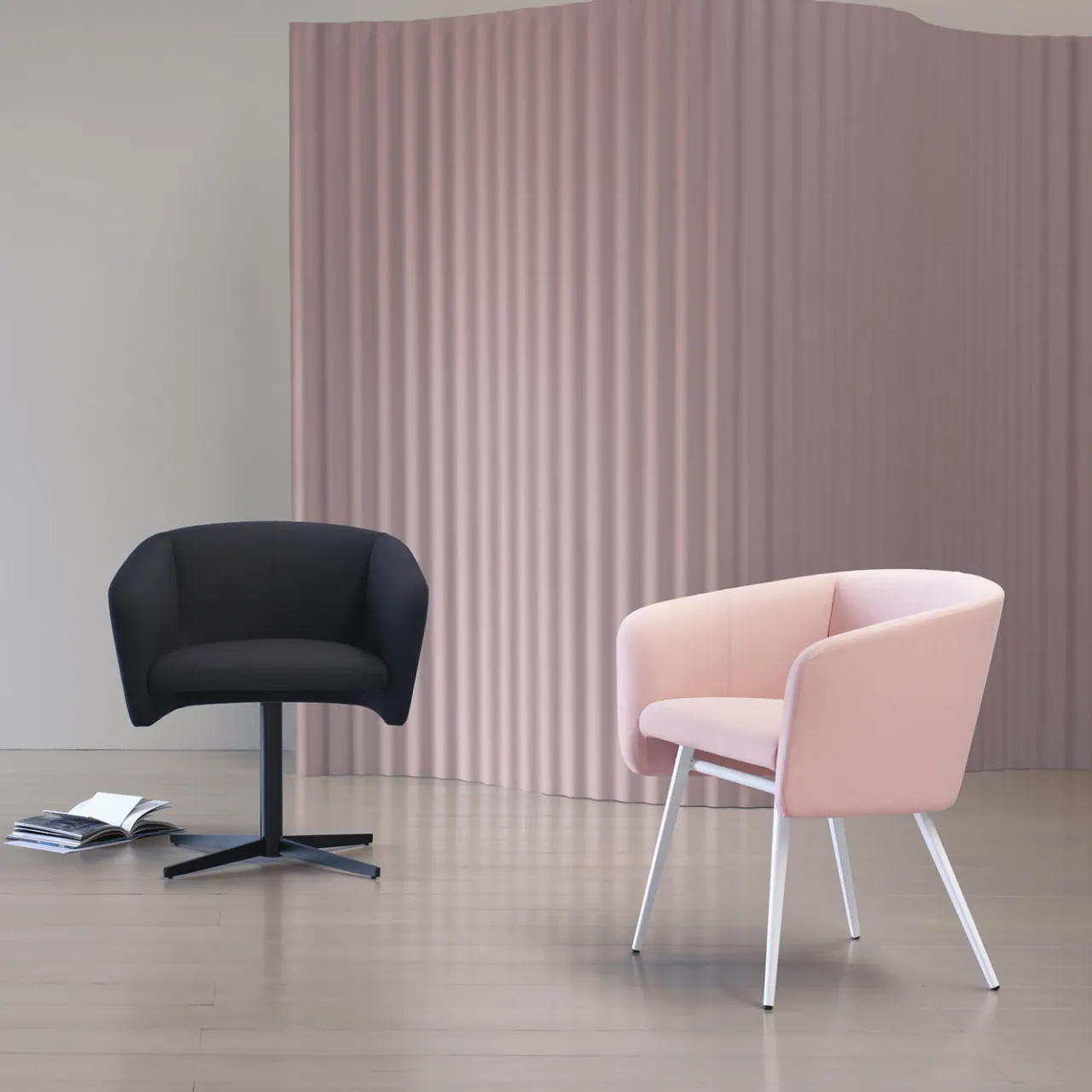 TrabA' Chairs<Balu' Met Pink Chair