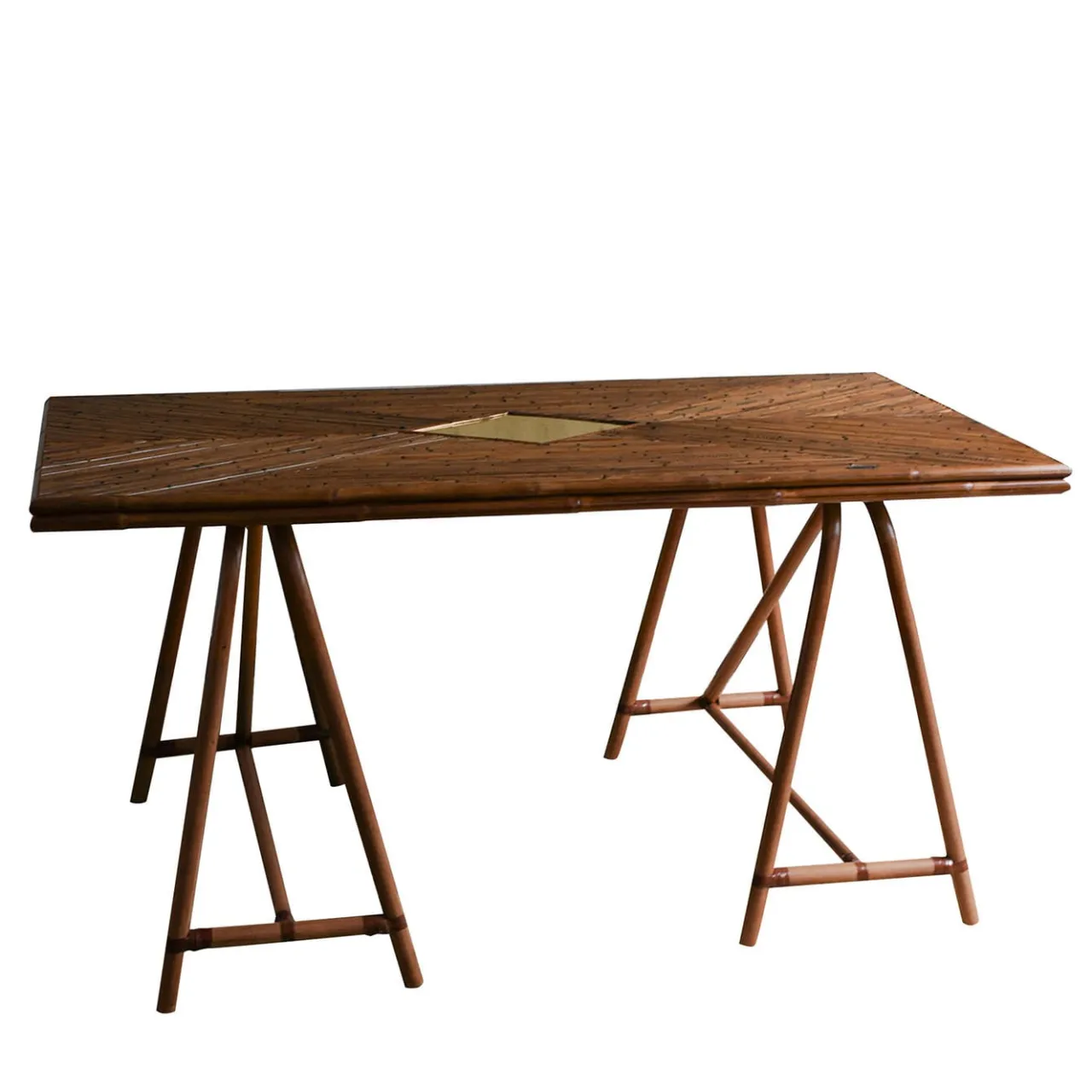 Molto Collectibles Dining Tables<Bamboo & Brass Dining Table