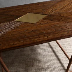 Molto Collectibles Dining Tables<Bamboo & Brass Dining Table
