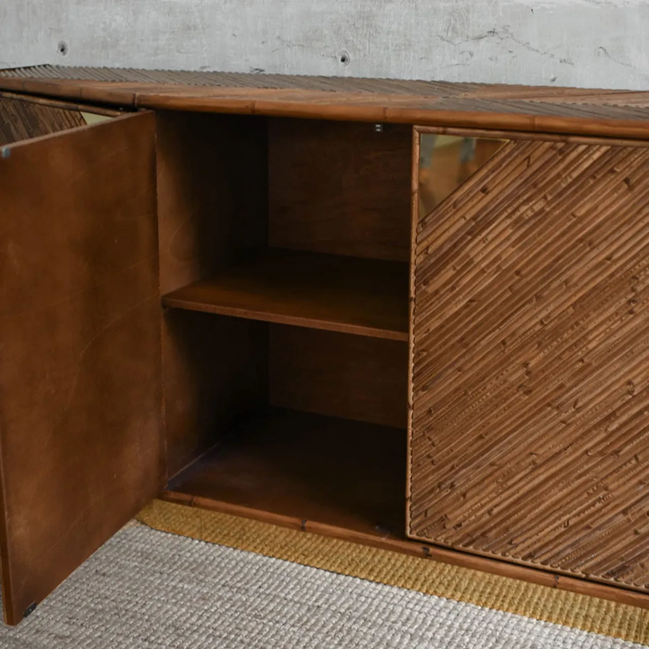 Molto Collectibles Sideboards Buffets<Bamboo & Brass Sideboard