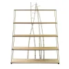 Simone Crestani Bookcases<Bambuseto Wood and Glass Bookshelf