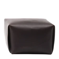 Tonucci Collection Ottomans & Poufs<Bao Dark Leather Pouf by Viola Tonucci