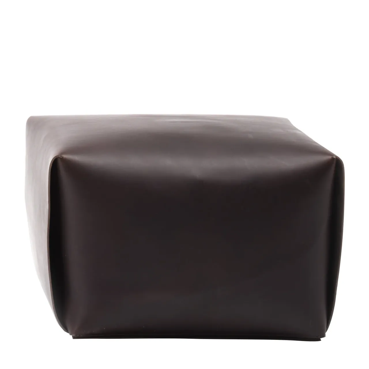 Tonucci Collection Ottomans & Poufs<Bao Dark Leather Pouf by Viola Tonucci