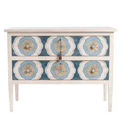 Porte Italia Dressers<Barberini Deep Sea Blue Chest of Drawers