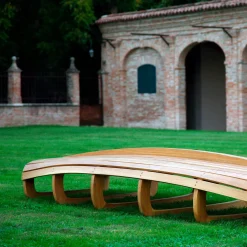 Morelato Benches<Barca Curved Oak Wood Bench