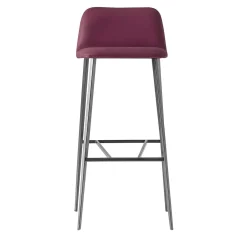 TrabA' Bar Stools<Bardot Burgundy Stool by Emilio Nanni