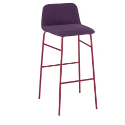 TrabA' Bar Stools<Bardot Met Burgundy and Copper Stool