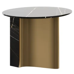 L'Eccesso Side Tables<Barso Sahara Noir Marble Side Table by Paolo Ciacci