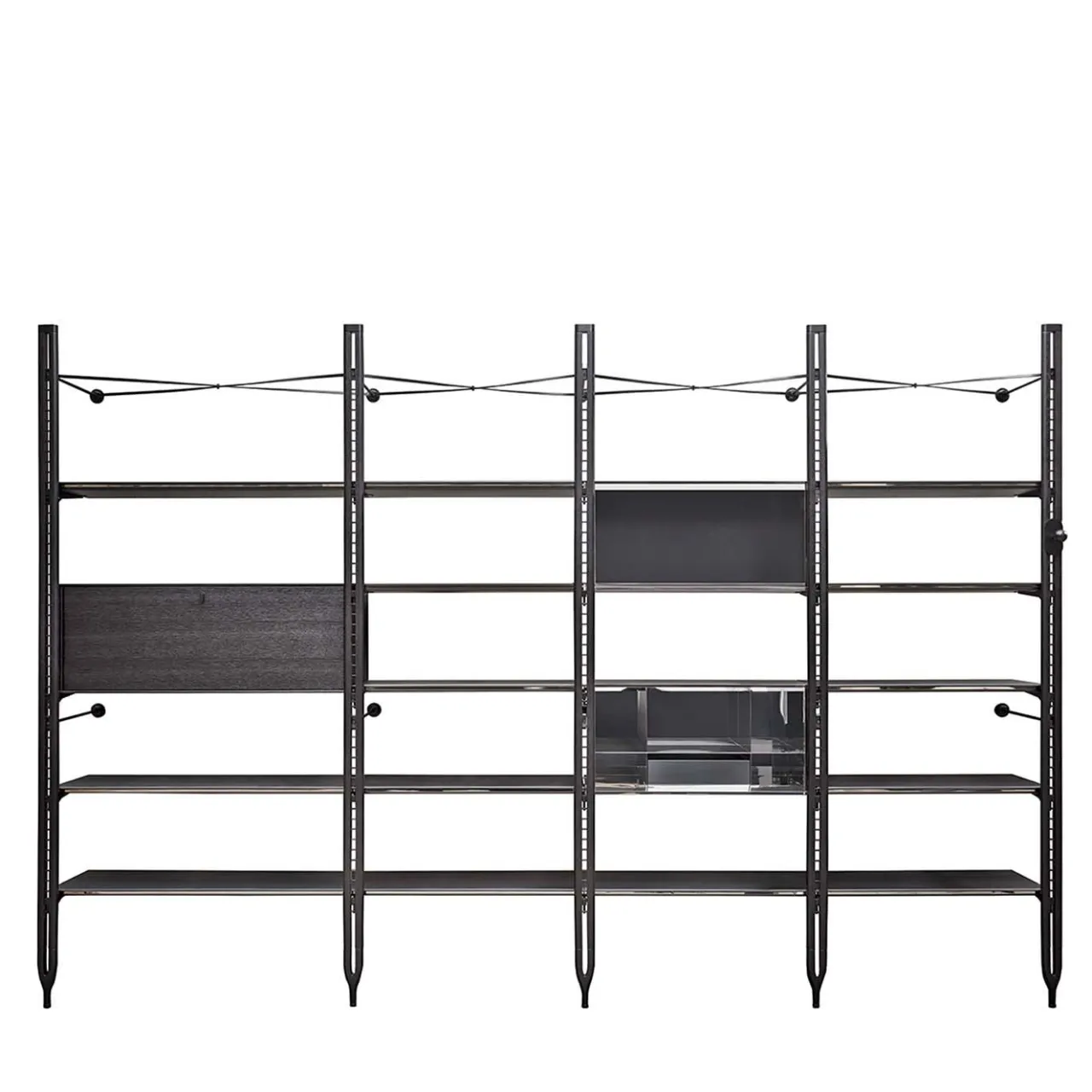 Exto Bookcases<Basilea Black Bookcase by Paolo Cappello