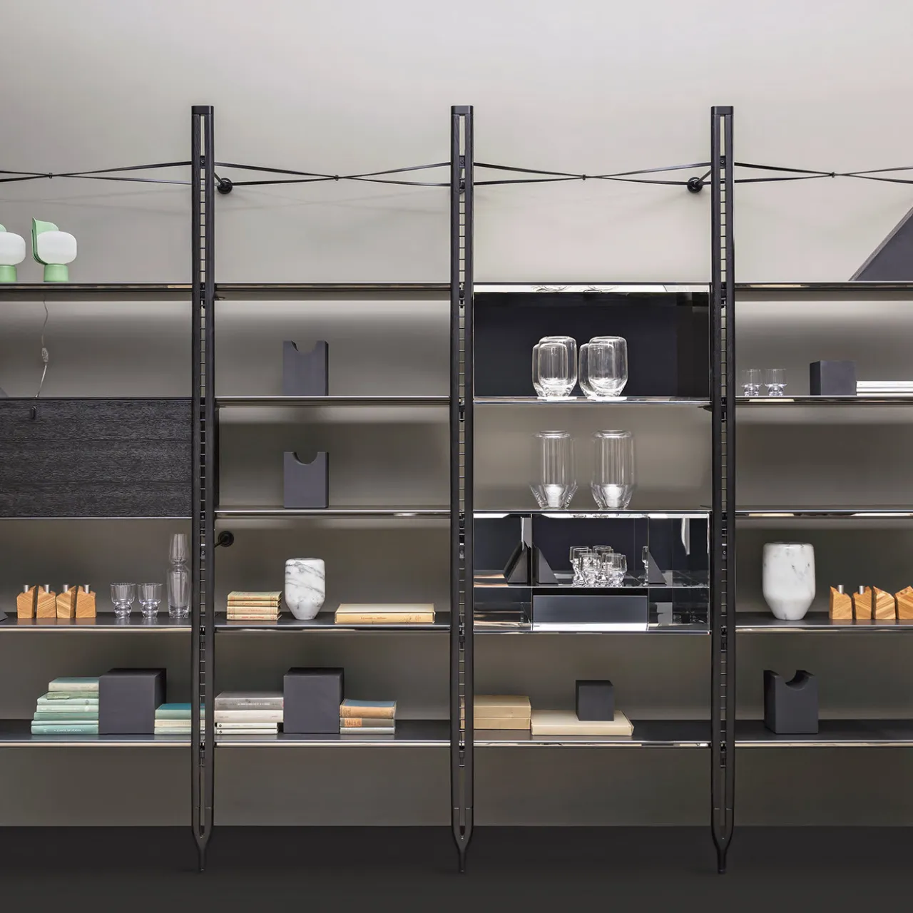 Exto Bookcases<Basilea Black Bookcase by Paolo Cappello