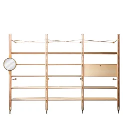 Exto Bookcases<Basilea Maple and Beechwood Bookcase by Paolo Cappello