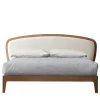 Modesign Beds<Battlò Bed in Canaletto Walnut Wood With Linen Upholstery