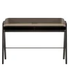 Morica Design Desk & Writing Tables<Bavero Beige Champagne Metal & Oak Wood Desk