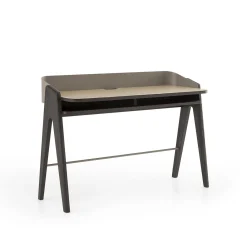 Morica Design Desk & Writing Tables<Bavero Beige Champagne Metal & Oak Wood Desk