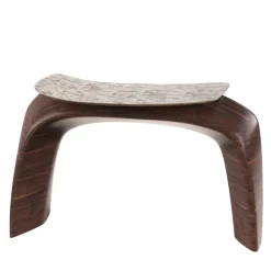 Edizione Limitata by Simone Fanciullacci Stools<Bayou Brown Wood and Cast Bronze Stool #1