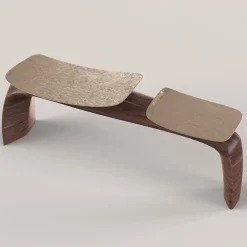 Edizione Limitata by Simone Fanciullacci Benches<Bayou Brown Wood and Cast Bronze Bench #2