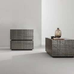 Laura Meroni Nightstands<BD 06 Gray Metal Bedside Table