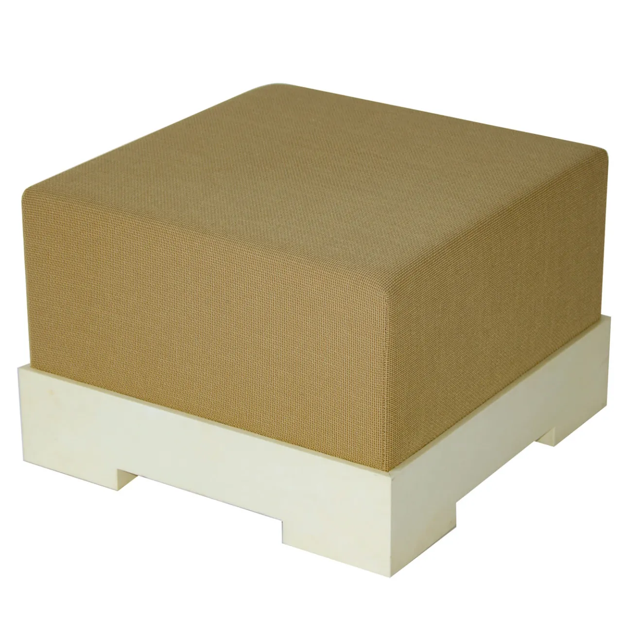 Extroverso Ottomans & Poufs<Beige Kajal Square Pouf