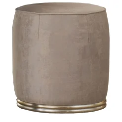 Guerra Vanni Ottomans & Poufs<Beige Pouf with Champagne wooden Base from Studio Privè Collection