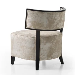 LCI_DECORA Lounge Chairs<Beige Textile & Beech Wood Lounge Chair