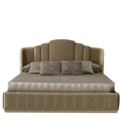 A.R. Arredamenti Beds<Beige Textile Bed