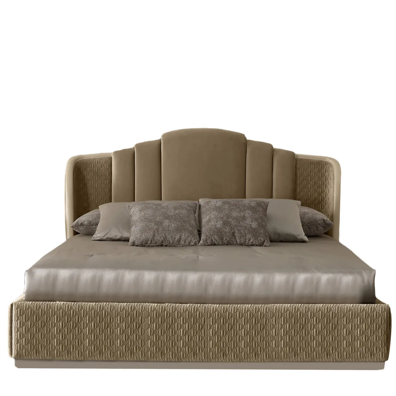 A.R. Arredamenti Beds<Beige Textile Bed