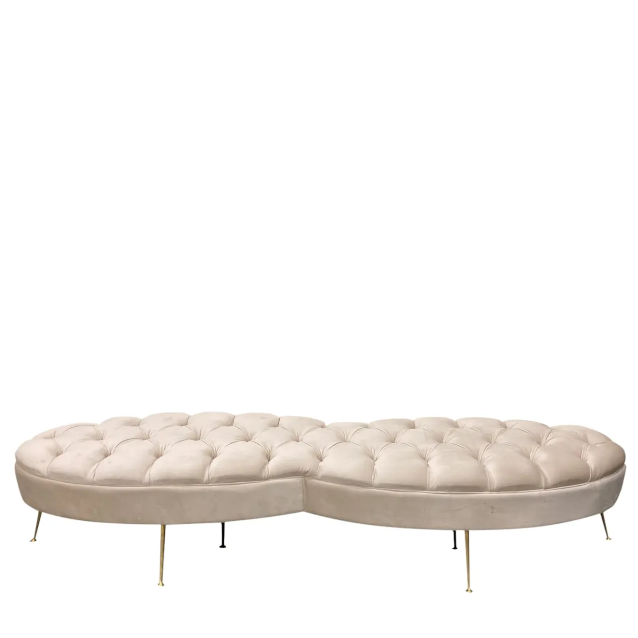 Luca Polato Benches<Beige Tufted Bench