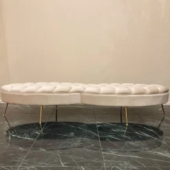 Luca Polato Benches<Beige Tufted Bench