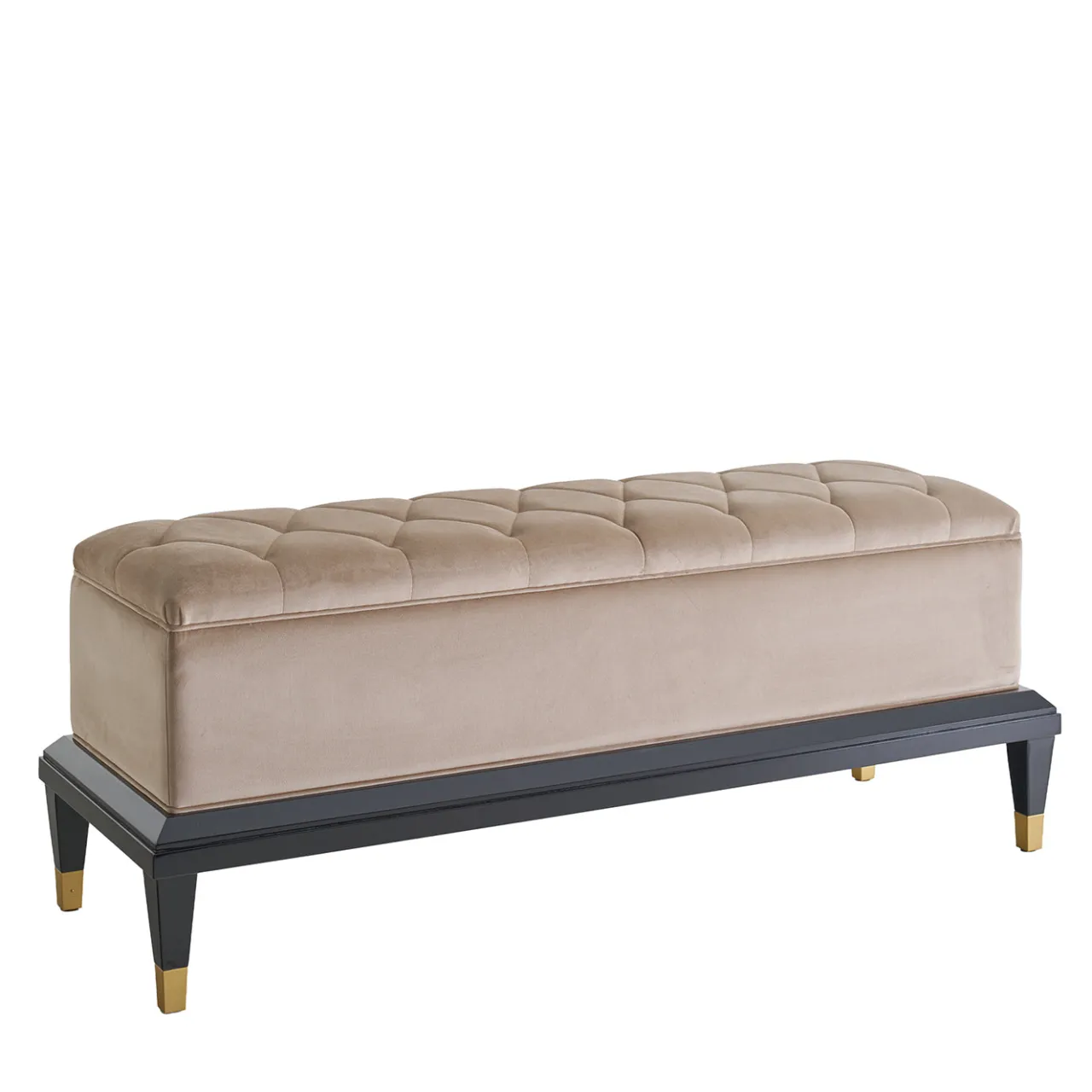 LCI_DECORA Benches<Beige Velvet Upholstered Bench
