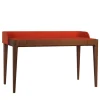 Morelato Desk & Writing Tables<Bellagio Ash Wood Desk With Red Leather Upholstery And Hidden Drawer