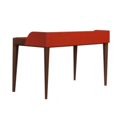 Morelato Desk & Writing Tables<Bellagio Ash Wood Desk With Red Leather Upholstery And Hidden Drawer