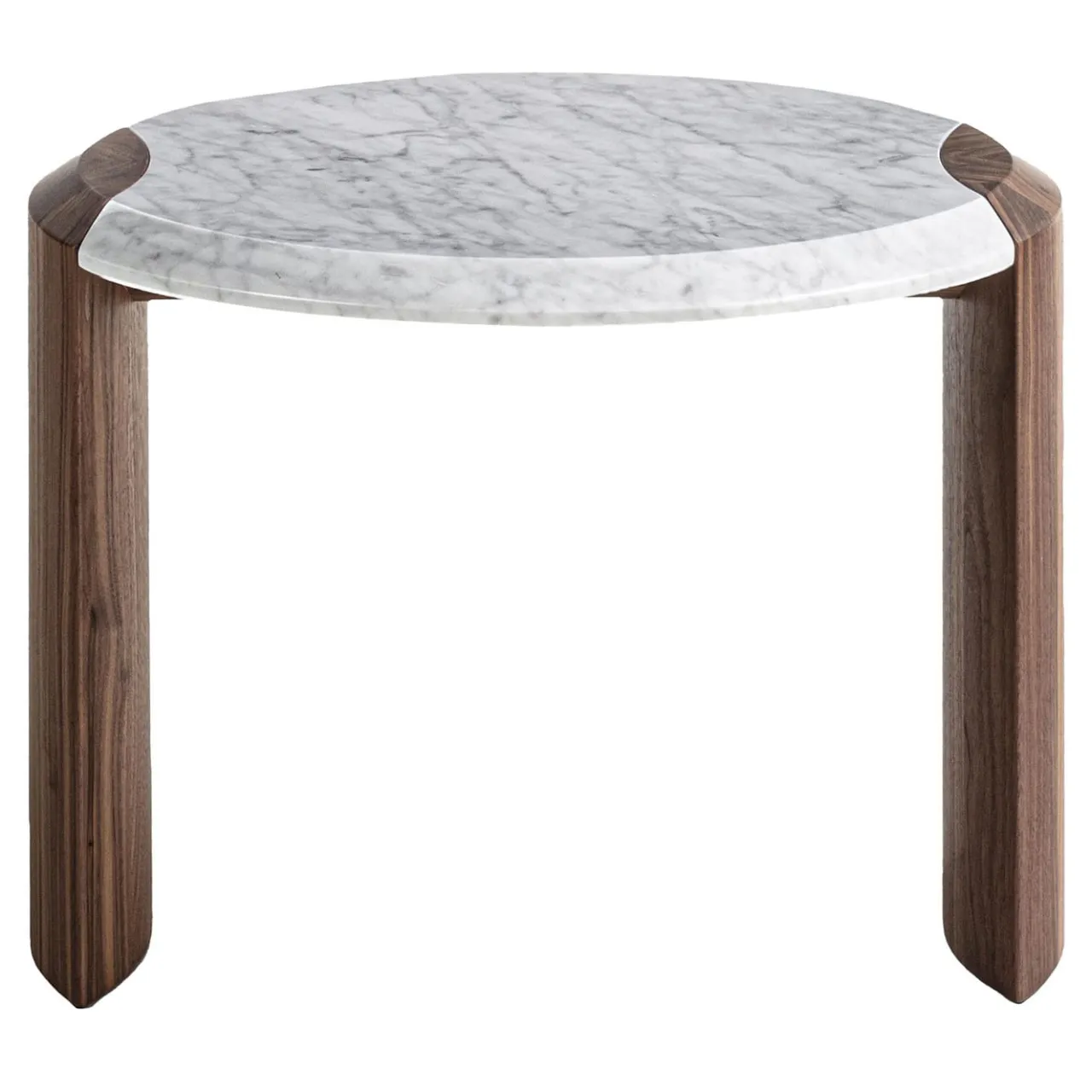 Durame Side Tables<Bellagio Carrara & Walnut Side Table