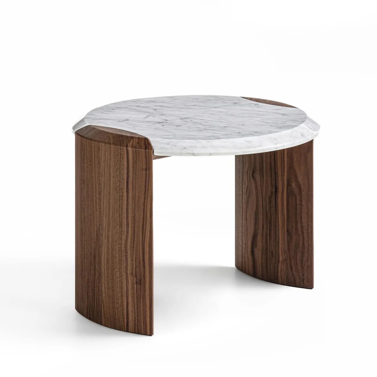 Durame Side Tables<Bellagio Carrara & Walnut Side Table