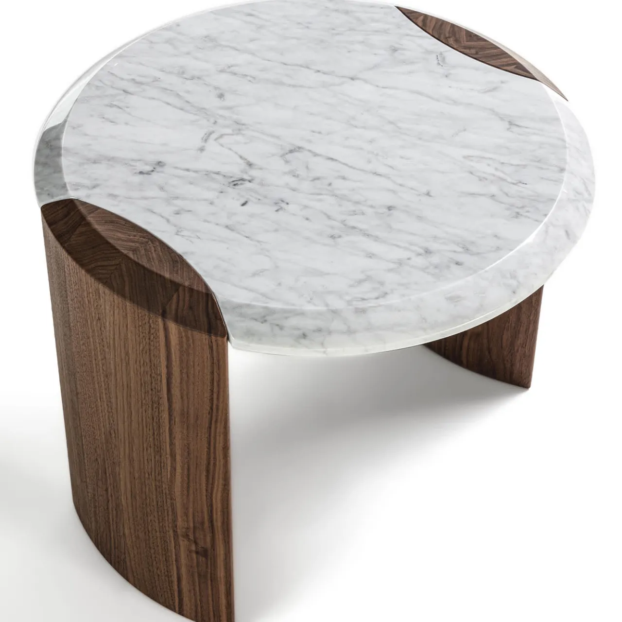 Durame Side Tables<Bellagio Carrara & Walnut Side Table