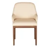 Morelato Chairs<Bellagio Chair with Ash Wood Frame and White Upholstery