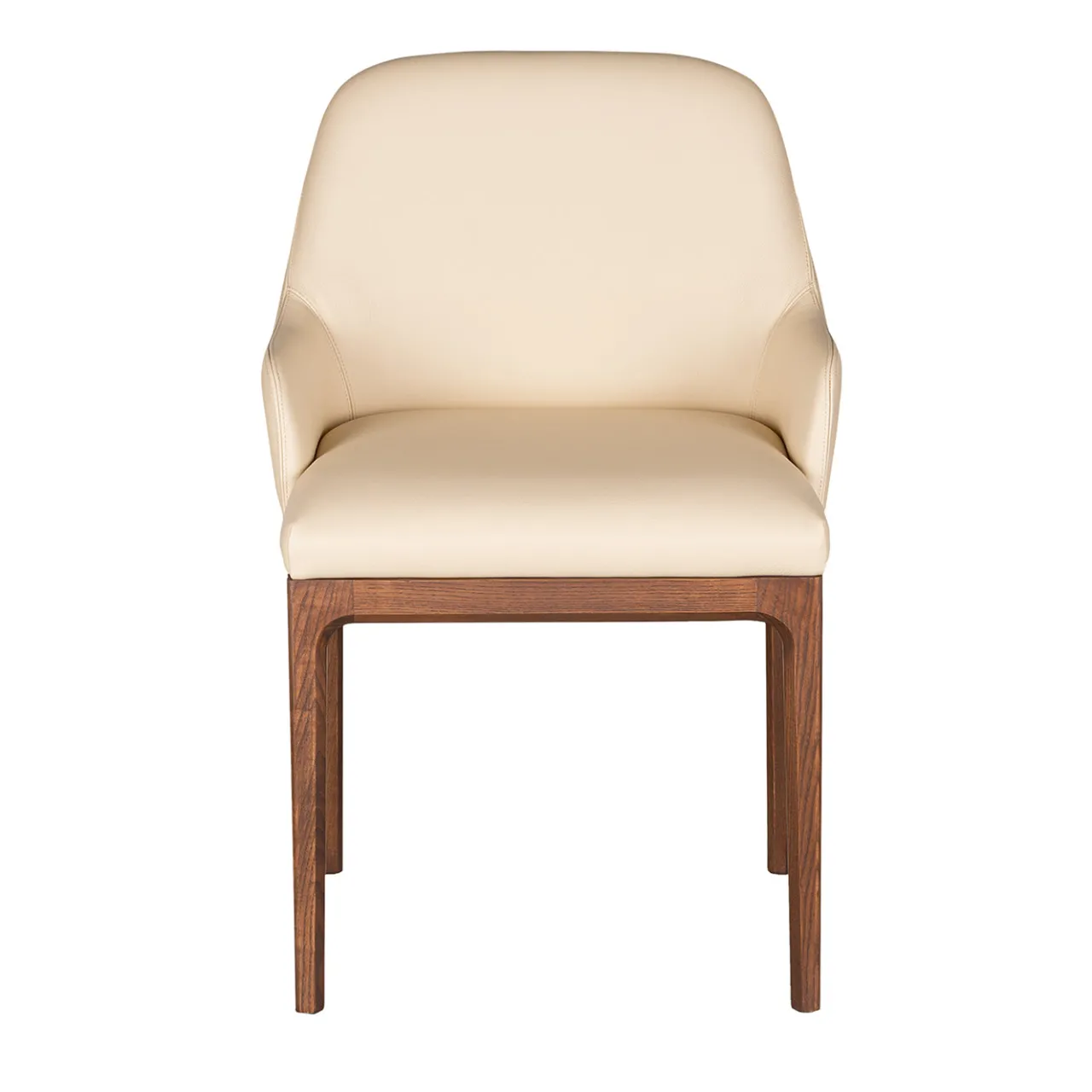 Morelato Chairs<Bellagio Chair with Ash Wood Frame and White Upholstery