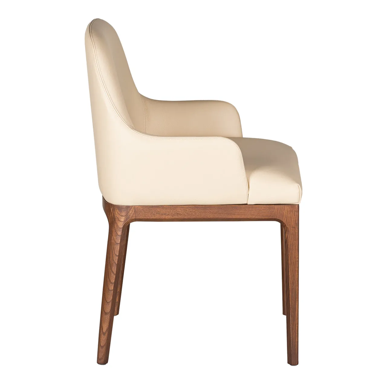 Morelato Chairs<Bellagio Chair with Ash Wood Frame and White Upholstery