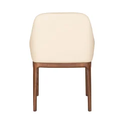 Morelato Chairs<Bellagio Chair with Ash Wood Frame and White Upholstery