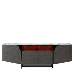 Living Couture Sideboards Buffets<Bellatrix Black Sideboard with LED Bars