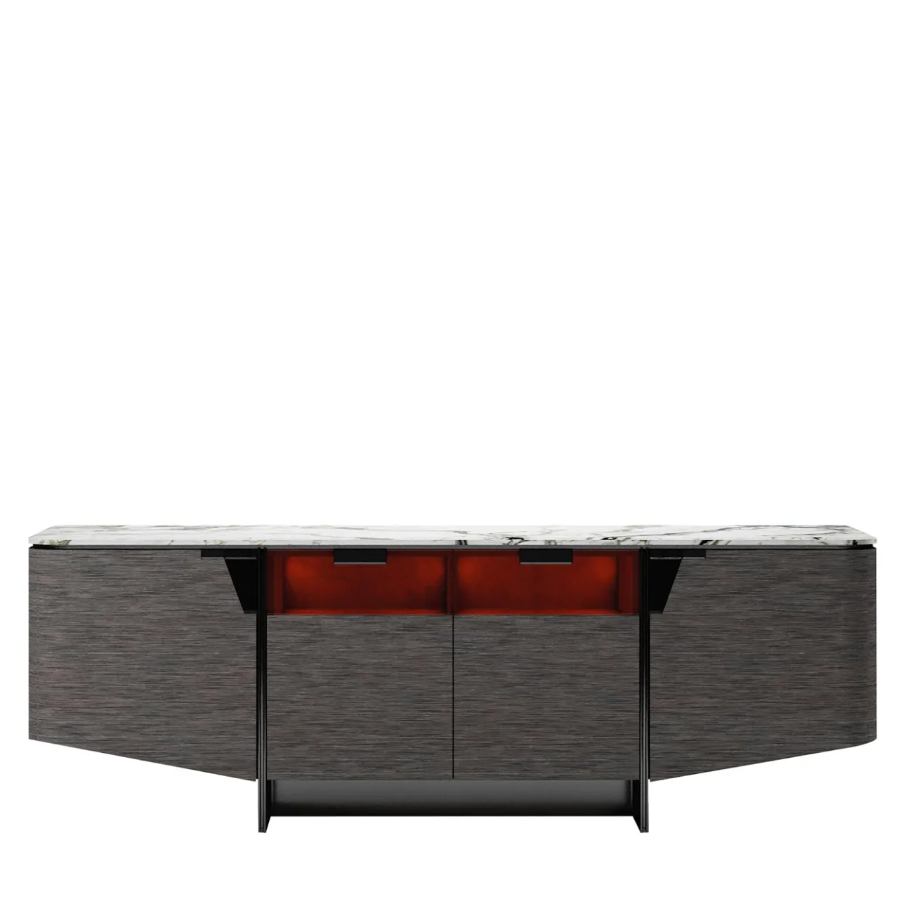 Living Couture Sideboards Buffets<Bellatrix Black Sideboard with LED Bars