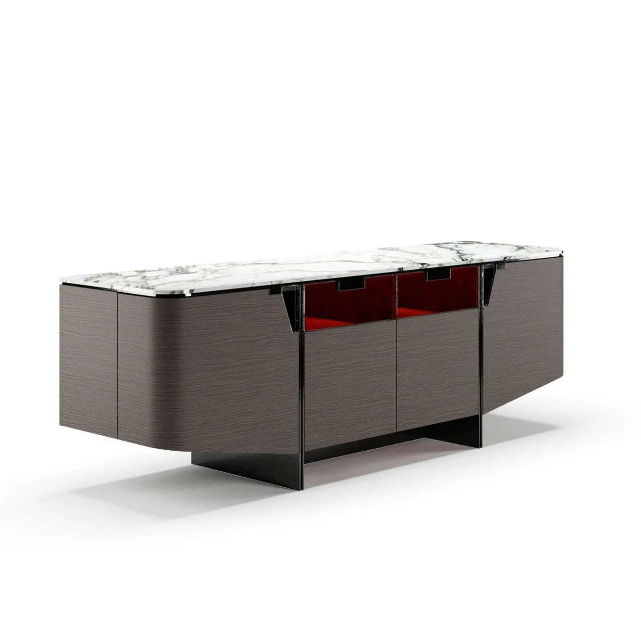Living Couture Sideboards Buffets<Bellatrix Black Sideboard with LED Bars