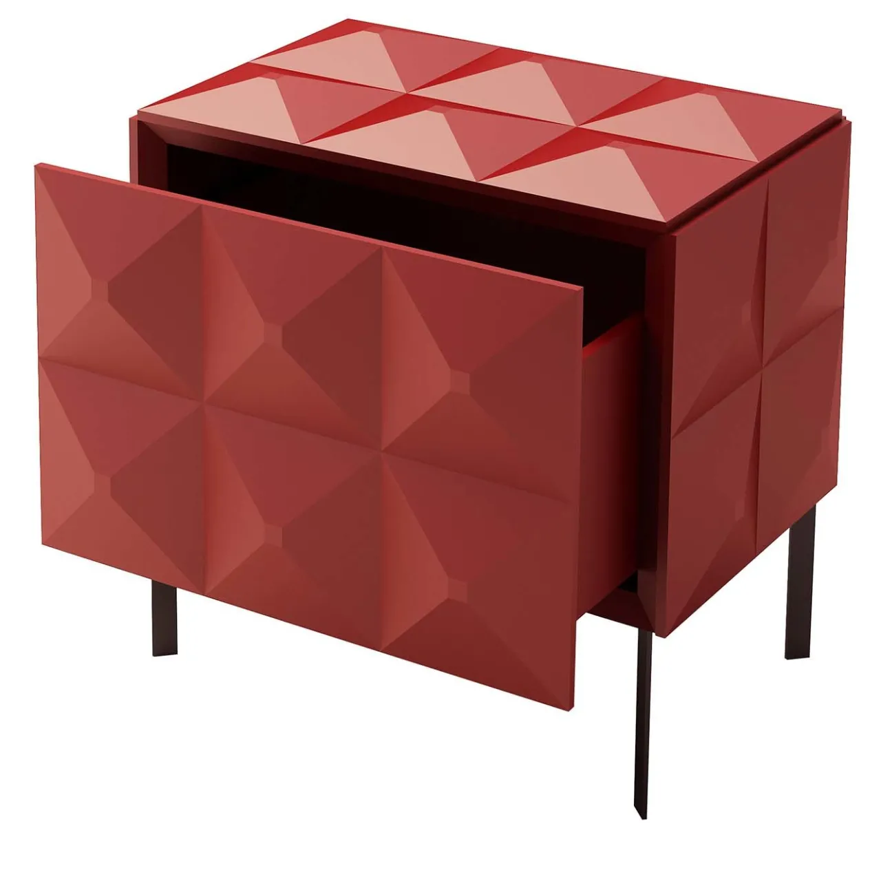 Arkof Nightstands<Belmondo Bedside Table Red by Bruno Rainaldi
