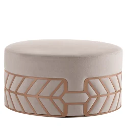 My Home Ottomans & Poufs<Belte Beige Pouf by Elena Salmistraro