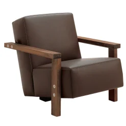 Riva 1920 Lounge Chairs<Berbena Brown Armchair by Riccardo Arbizzoni