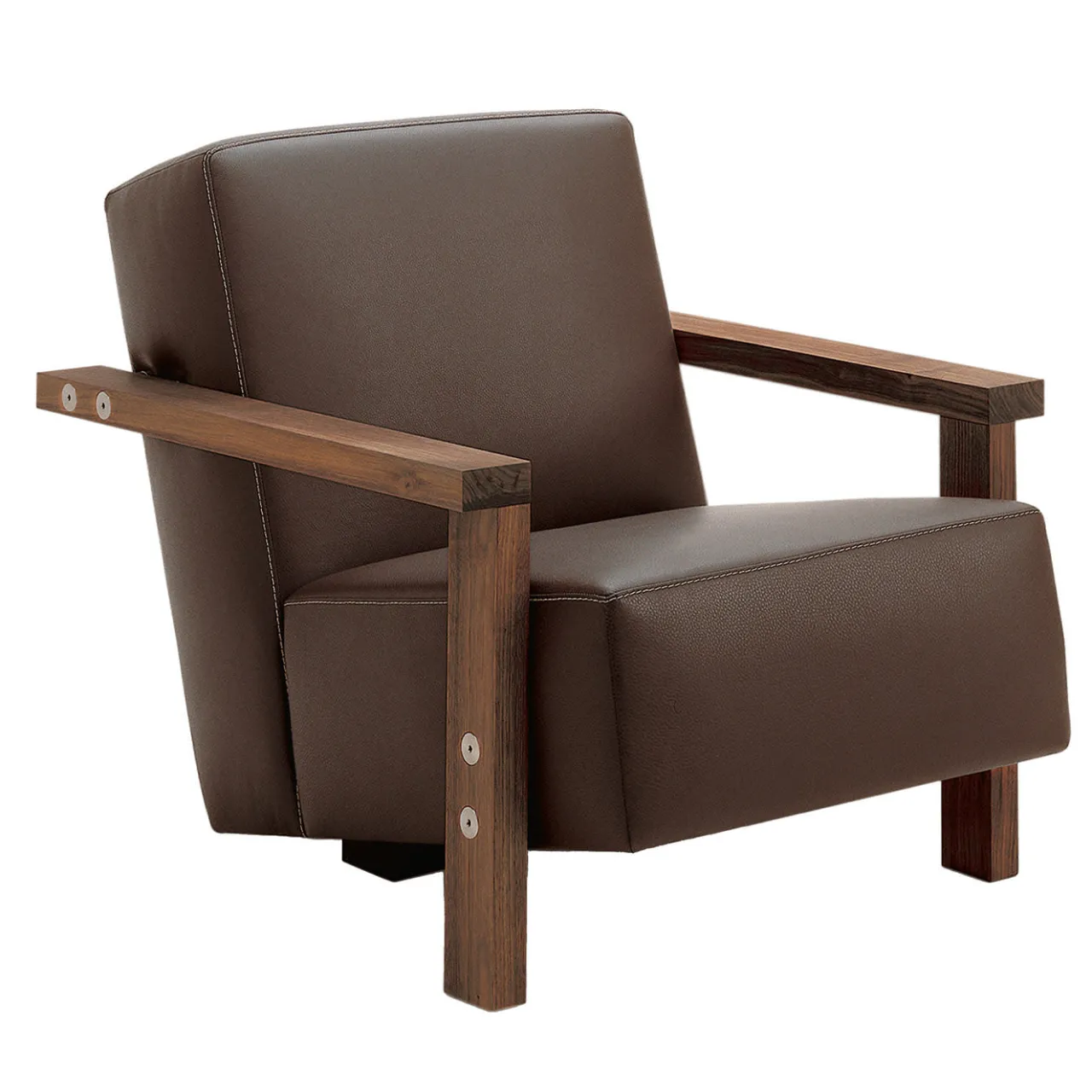 Riva 1920 Lounge Chairs<Berbena Brown Armchair by Riccardo Arbizzoni