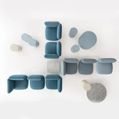 La Cividina Armchairs<Bernard Light Blue Corner Small Armchair