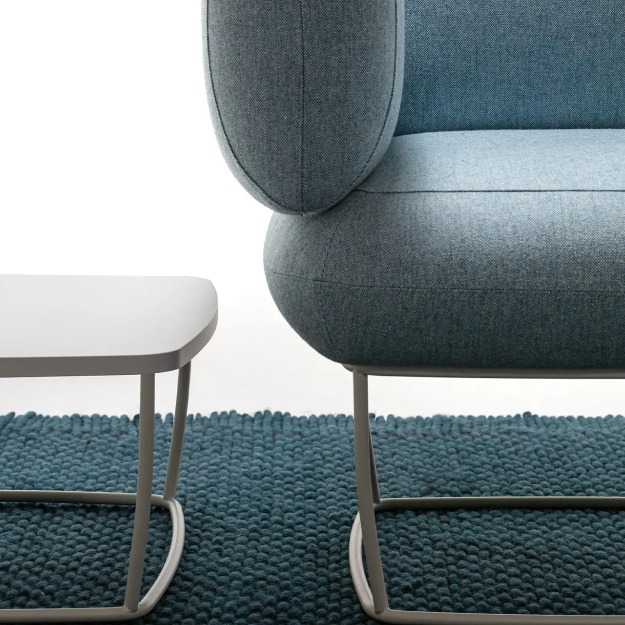 La Cividina Armchairs<Bernard Light Blue Corner Small Armchair