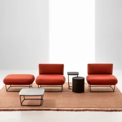 La Cividina Ottomans & Poufs<Bernard Orange Large Ottoman