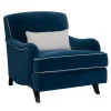 Mantellassi 1926 Armchairs<Bernini blue velvet classic armchair